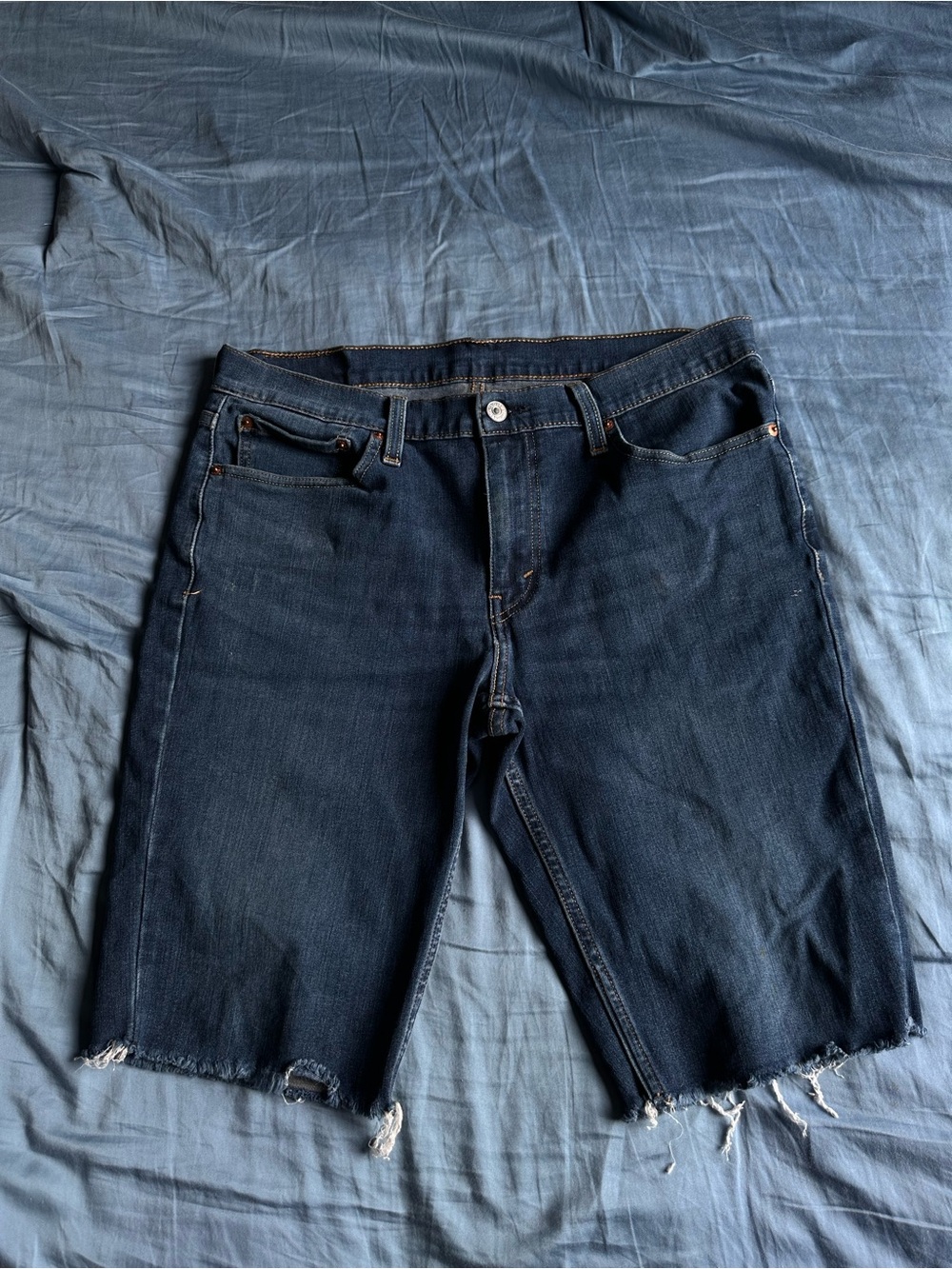 Levi's Dark Indigo Cutoff Denim Shorts